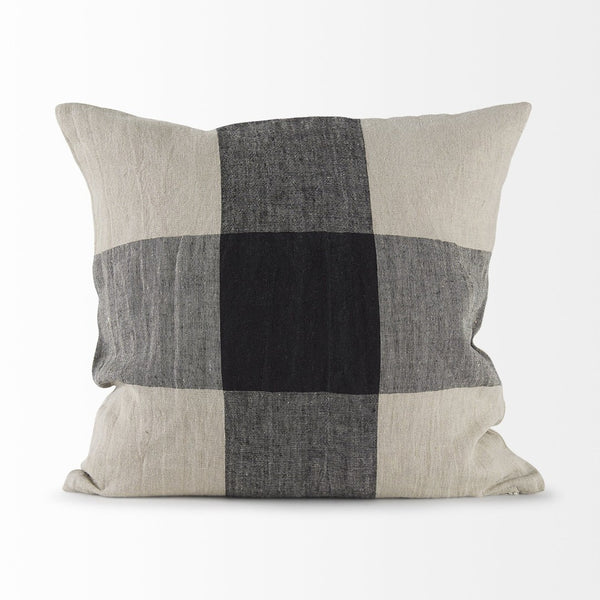 Mercana Raquel Decorative Pillow Cover: Modern Plaid Accent for Farmhouse, Coastal, and Contemporary Styles 69421