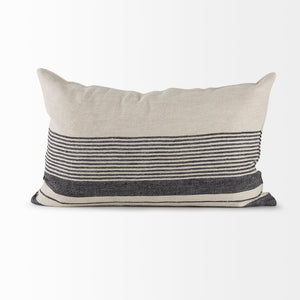 Mercana Thalia Striped and Fringed Decorative Pillow Cover – Chic Accent for Modern Farmhouse or Boho Style 69422