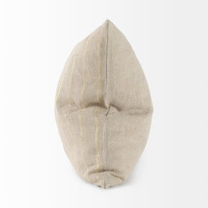 Mercana Danika Decorative Pillow Cover – Elevate Your Decor with Elegant Beige and Shimmering Gold Accents Beige/Gold Fabric | 18x18 69425