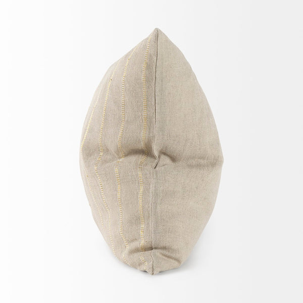 Mercana Danika Decorative Pillow Cover – Elevate Your Decor with Elegant Beige and Shimmering Gold Accents Beige/Gold Fabric | 18x18 69425