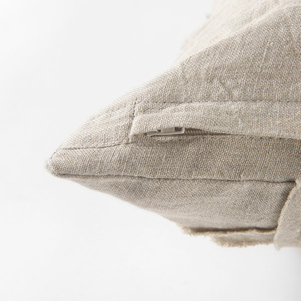 Mercana Ivivva Textured Decorative Pillow Cover for Modern Living Spaces - Versatile Neutral Accent Piece Beige Fabric | 14x26 69428