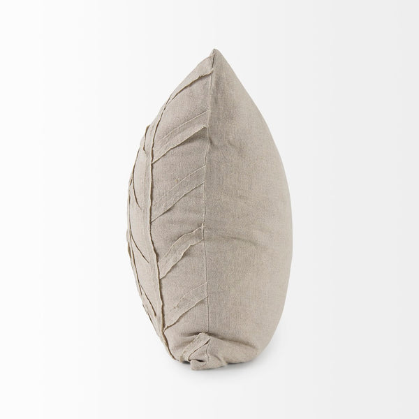 Mercana Ivivva Textured Decorative Pillow Cover for Modern Living Spaces - Versatile Neutral Accent Piece Beige Fabric | 20L x 20W 69429