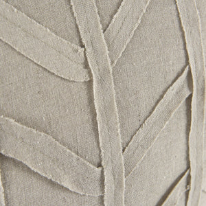 Mercana Ivivva Textured Decorative Pillow Cover for Modern Living Spaces - Versatile Neutral Accent Piece Beige Fabric | 20L x 20W 69429