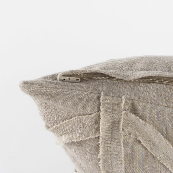 Mercana Ivivva Textured Decorative Pillow Cover for Modern Living Spaces - Versatile Neutral Accent Piece Beige Fabric | 20L x 20W 69429