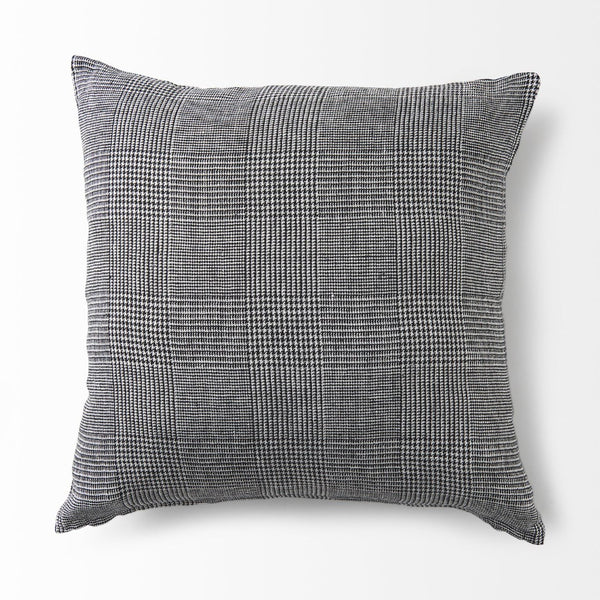 Mercana Ramone Bold Modern Decorative Pillow Cover in Crisp Linen for Contemporary Home Decor Accent 69431