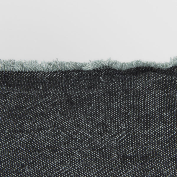 Mercana Malia Decorative Pillow Cover with Playful Fringe for Modern and Urban Home Décor Accents Black/Teal Fabric | 14x26 69436