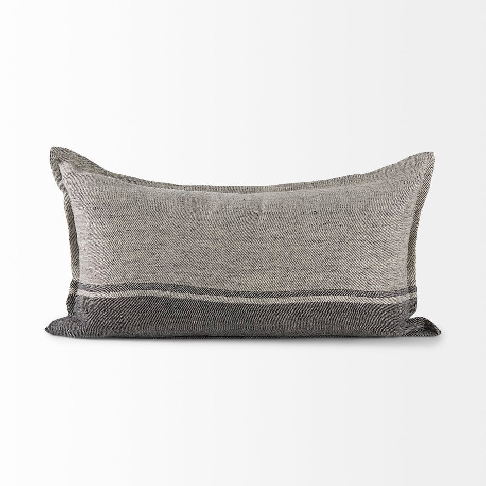 Mercana Zadie Color Blocked Decorative Pillow Cover in Soothing Gray Tones for Modern Home Interiors 69442