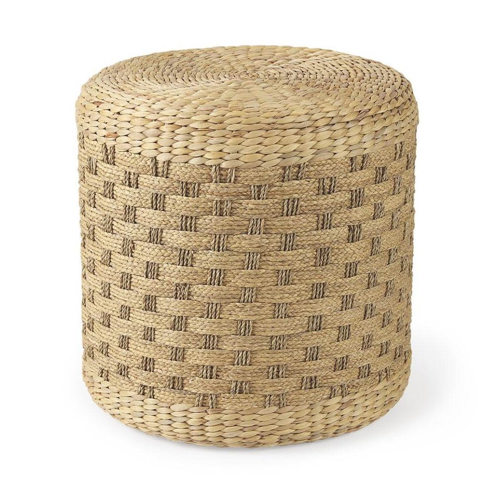 Mercana Michelle Coastal-Inspired Round Pouf – Handwoven Seagrass for Versatile Seating & Stylish Decor 69580