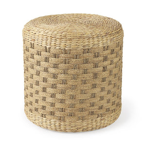 Mercana Michelle Coastal-Inspired Round Pouf – Handwoven Seagrass for Versatile Seating & Stylish Decor 69580