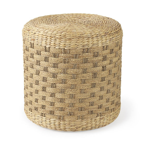 Mercana Michelle Coastal-Inspired Round Pouf – Handwoven Seagrass for Versatile Seating & Stylish Decor 69580