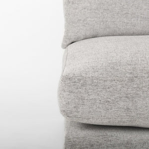 Mercana Valence Versatile Armless Sectional Module: Modern Comfort with Modular Flexibility for Your Space Mediuma Gray Fabric | Armless Chair 69123