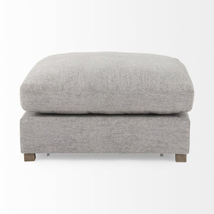 Mercana Valence Versatile Armless Sectional Module: Modern Comfort with Modular Flexibility for Your Space Mediuma Gray Fabric | Full-Size Ottoman 69125