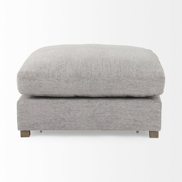 Mercana Valence Versatile Armless Sectional Module: Modern Comfort with Modular Flexibility for Your Space Mediuma Gray Fabric | Full-Size Ottoman 69125