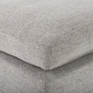 Mercana Valence Versatile Armless Sectional Module: Modern Comfort with Modular Flexibility for Your Space Mediuma Gray Fabric | Full-Size Ottoman 69125