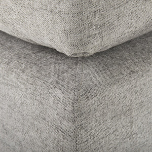 Mercana Valence Versatile Armless Sectional Module: Modern Comfort with Modular Flexibility for Your Space Mediuma Gray Fabric | Full-Size Ottoman 69125