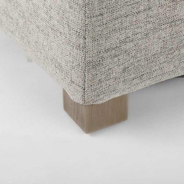 Mercana Valence Versatile Armless Sectional Module: Modern Comfort with Modular Flexibility for Your Space Mediuma Gray Fabric | Full-Size Ottoman 69125