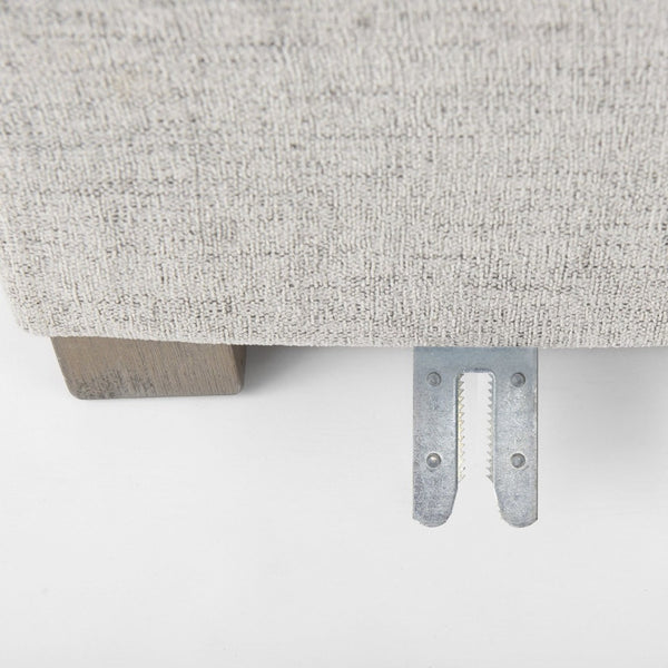 Mercana Valence Versatile Armless Sectional Module: Modern Comfort with Modular Flexibility for Your Space Mediuma Gray Fabric | Full-Size Ottoman 69125