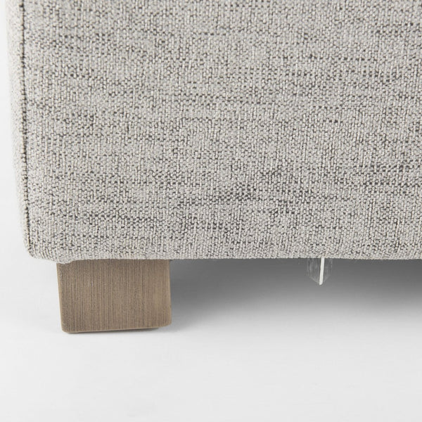 Mercana Valence Versatile Armless Sectional Module: Modern Comfort with Modular Flexibility for Your Space Mediuma Gray Fabric | Full-Size Ottoman 69125