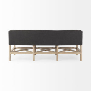 Mercana Bergen Contemporary Accent Bench with Plush Upholstery and Unique Criss-Cross Design for Versatility 69383