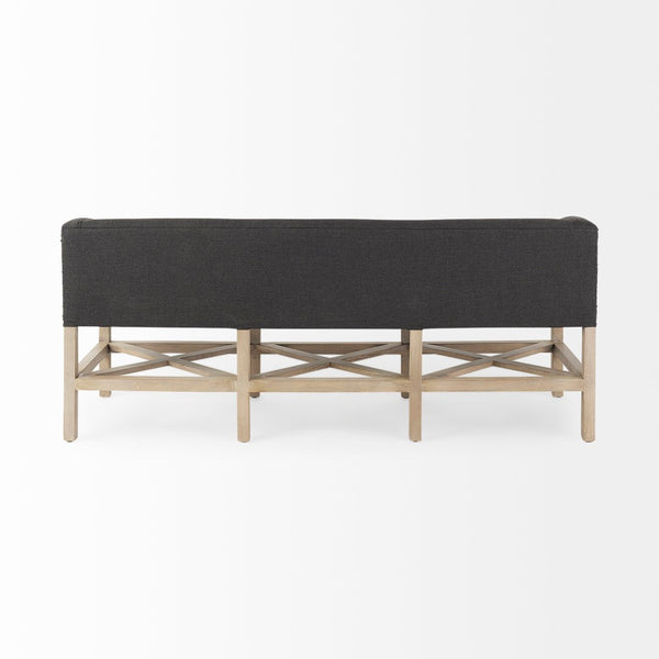 Mercana Bergen Contemporary Accent Bench with Plush Upholstery and Unique Criss-Cross Design for Versatility 69383