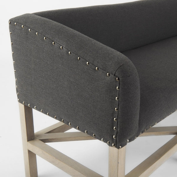 Mercana Bergen Contemporary Accent Bench with Plush Upholstery and Unique Criss-Cross Design for Versatility 69383