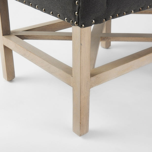 Mercana Bergen Contemporary Accent Bench with Plush Upholstery and Unique Criss-Cross Design for Versatility 69383