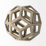 Mercana Geom 7.1L x 7.1W x 7.1H Tan Ceramic Geometric Object 69480