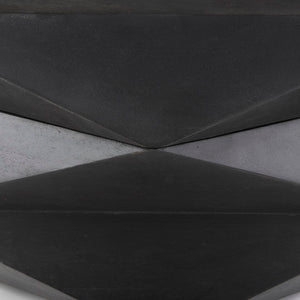 Mercana Arreto Hexagonal Coffee Table with Hydraulic Lift-Top Storage for Modern Living Room Elegance Black Wood 69541