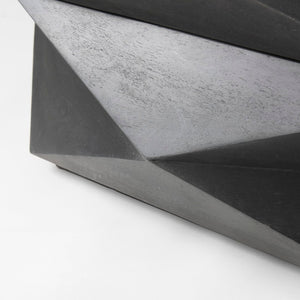 Mercana Arreto Hexagonal Coffee Table with Hydraulic Lift-Top Storage for Modern Living Room Elegance Black Wood 69541