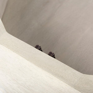 Mercana Arreto Hexagonal Coffee Table with Hydraulic Lift-Top Storage for Modern Living Room Elegance White Wood 69542