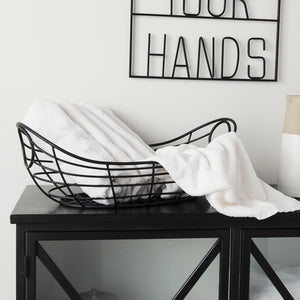 Mercana Mateo Sleek Industrial Metal Basket for Stylish Storage & Organization in Any Modern Home Decor 69490