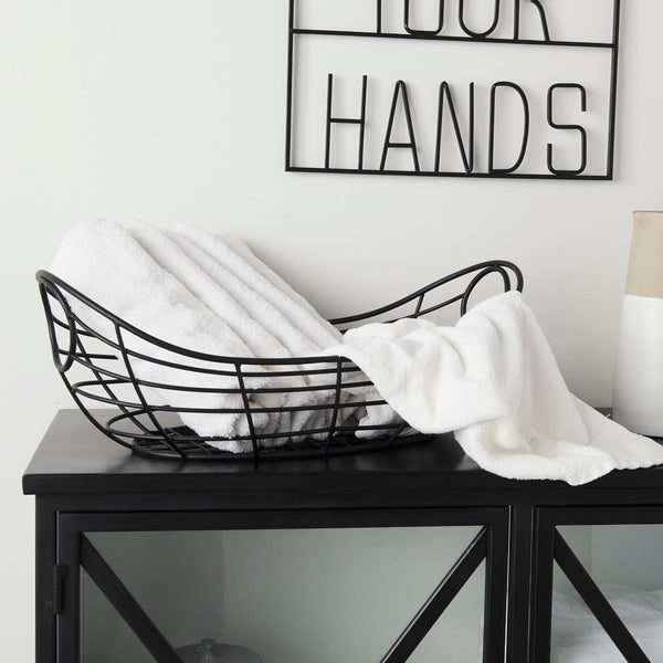 Mercana Mateo Sleek Industrial Metal Basket for Stylish Storage & Organization in Any Modern Home Decor 69490