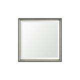 Mercana Black and Gray Framed 24x24 Beveled Bathroom Vanity Mirror MIR-D197-B2424SP