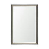 Black and Gray Framed 24x36 Beveled Bathroom Vanity Mirror