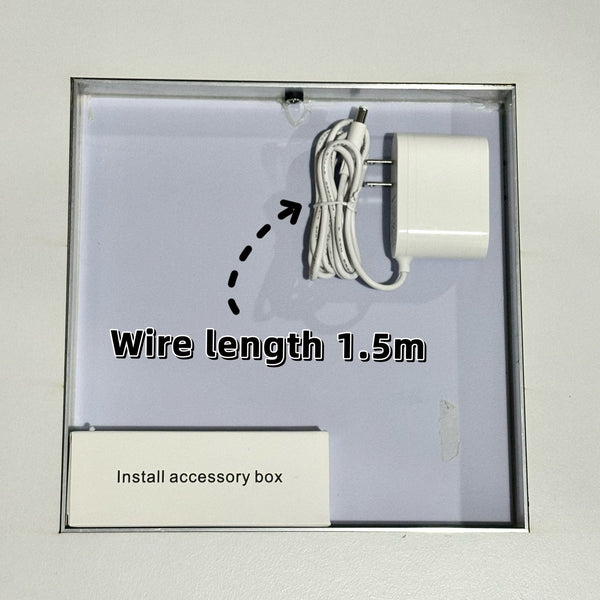 English Elm LED Mirror Full Length with Aviation Aluminum Frame, Explosion-Proof Glass, Dimmable Lights, Stand-Up W2709P178789