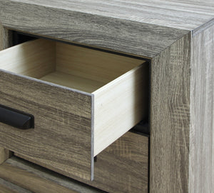 English Elm Lyndon Weathered Gray Grain Nightstand with 2 Drawers, Shaker Legs, Durable MDF & 3D Veneer Finish B2726P261250