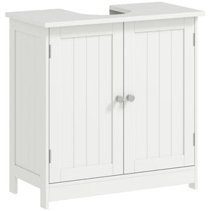 English Elm Practical Pedestal Sink Cabinet with Farmhouse X-door Design and Enclosed Bathroom Storage T3971P470133