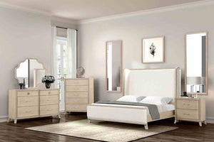 English Elm Transitional Oak Veneer Nightstand with Usb Charging Dovetail Drawers Acrylic Pulls B2741P435317