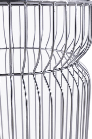 English Elm CT901 Modern Nested Table Set with Tinted Tempered Glass Tops and Sturdy Metal Frame for Living Room Chrome B009S01536