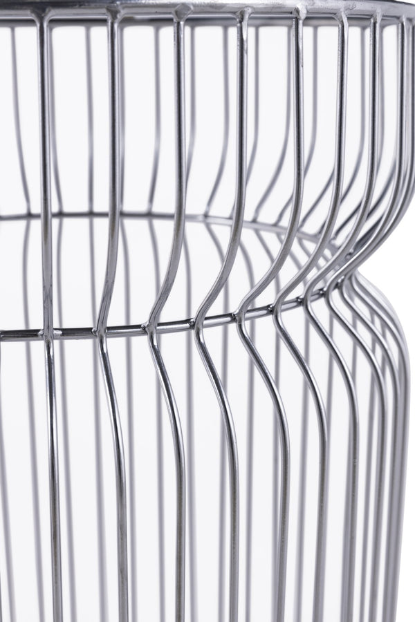 English Elm CT901 Modern Nested Table Set with Tinted Tempered Glass Tops and Sturdy Metal Frame for Living Room Chrome B009S01536