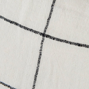 Mercana Suzanne Square Decorative Pillow Cover – Modern Cotton Blend with Bold Black and White Pattern White/Black Fabric | 22x22 68875