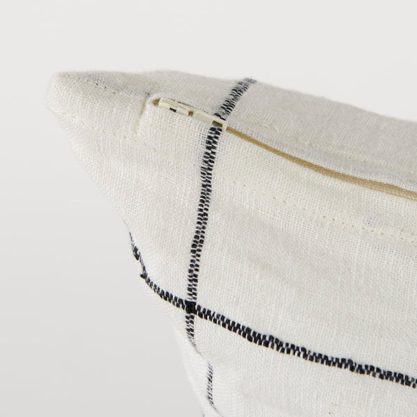 Mercana Suzanne Square Decorative Pillow Cover – Modern Cotton Blend with Bold Black and White Pattern White/Black Fabric | 22x22 68875