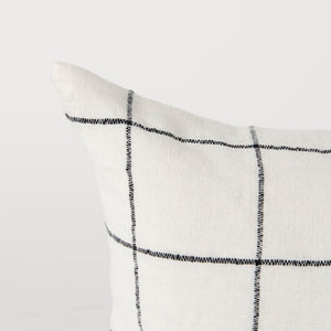 Mercana Suzanne Square Decorative Pillow Cover – Modern Cotton Blend with Bold Black and White Pattern White/Black Fabric | 14x26 68876