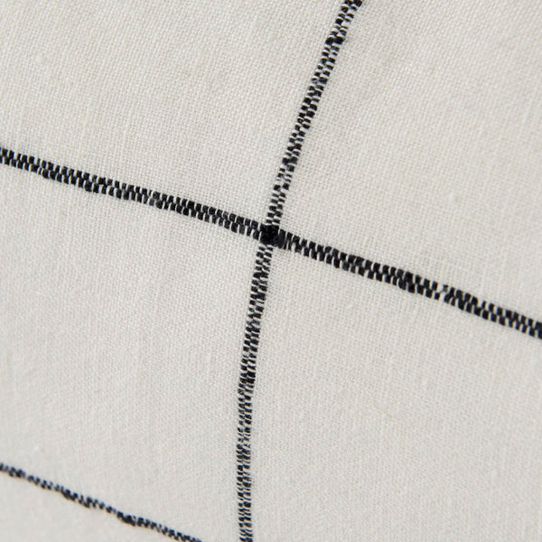 Mercana Suzanne Square Decorative Pillow Cover – Modern Cotton Blend with Bold Black and White Pattern White/Black Fabric | 14x26 68876