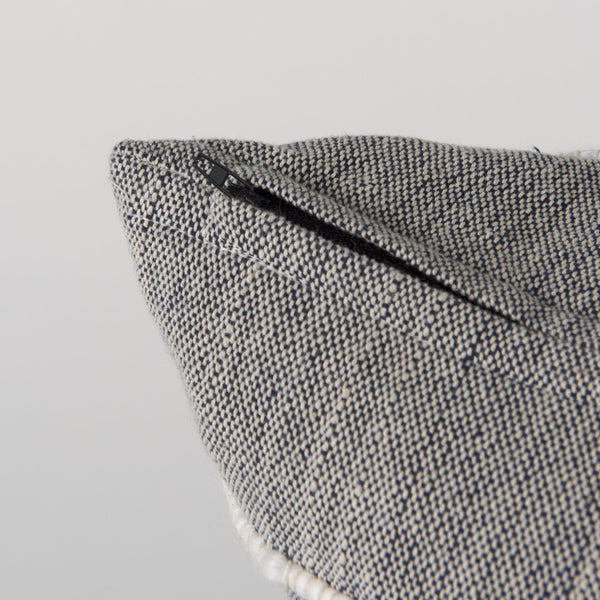 Mercana Linda Decorative Pillow Cover - Modern Coastal Accent in Navy and Cream with White Detail Navy/Cream Fabric | 20x20 68881