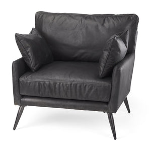 Mercana Cochrane Luxurious Top-Grain Leather Accent Chair for Modern Interiors - Comfortable & Stylish Design 69626