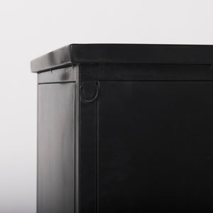 Mercana Aurelia Sleek Four-Door Glass Cabinet with Crisscross Design for Modern Storage and Display Solutions 69266