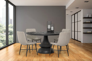 Mercana Barrow Modern Dining Chairs - Plush Upholstered Comfort with Sturdy Industrial Design for Any Space 68307