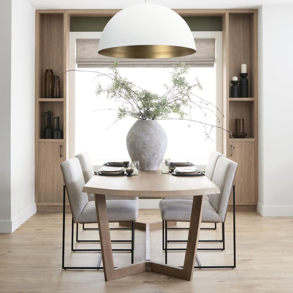 Mercana Gobi Rustic Tan Ceramic Oval Vase - Timeless Mediterranean Style for Home Décor and Accents Tan Ceramic | 23H 69404