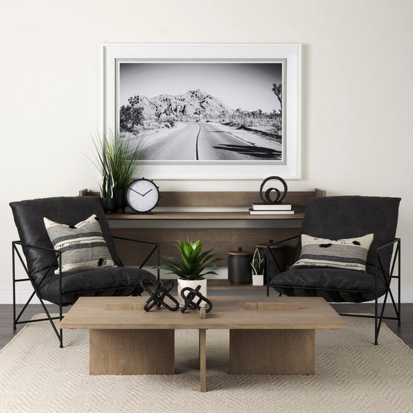 Mercana Marian Sculptural Table Clock - Rustic Metal Accent with Studded Design for Modern & Industrial Decor Black Metal | Round 69481